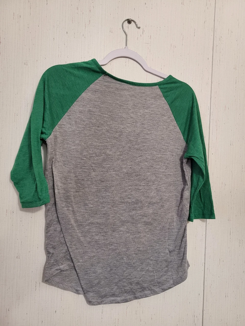 Shopkins Raglan Sleeve Christmas T-Shirt Girls Sz XL(14-16) Gray/ Green